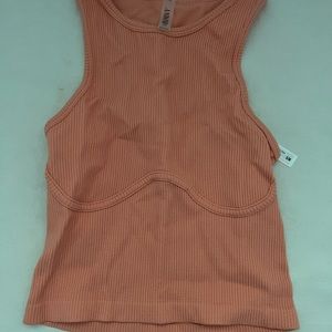 Brown/Tan ribbed tank top